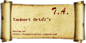 Taubert Artúr névjegykártya